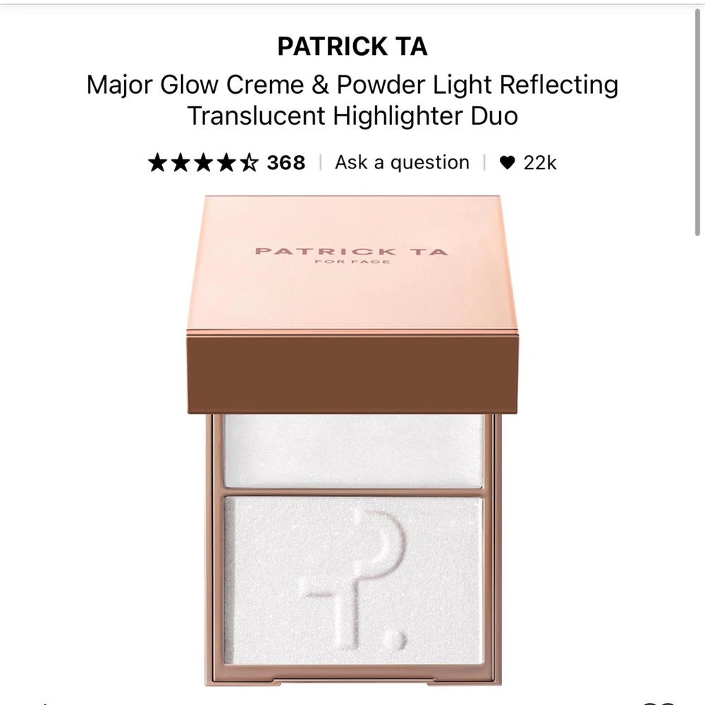 Patrick Ta Major Glow Creme & Powder Highlighter Duo